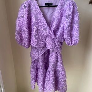 Eloquii Sheer Lavender Mini Dress